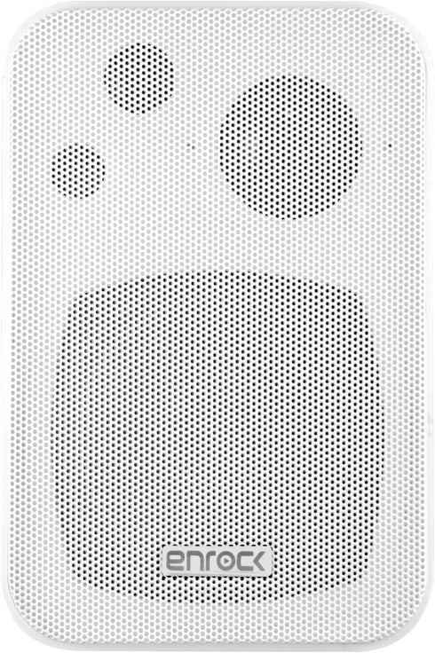 EKMR408W 4" 30 Watt Peak Power 3-Way Indoor/Outdoor Box Speaker (White, Pair)