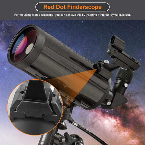 A ALSTAR Alstar Red Dot Finderscope - Starpointer Viewfinder for Astronomical Telescopes with Slide-in Bracket