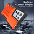 ExoGuard for Samsung Galaxy S21 Ultra 5G Case, Rubber Shockproof Full Body Cover with Built-in Kickstand