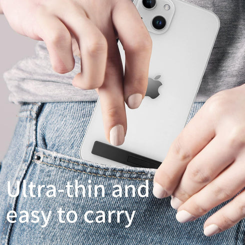 Mini Phone Kickstand, Folding Invisible Portable Metal Cell Phone Stand Holder for Desk, Compatible with All Cellphones
