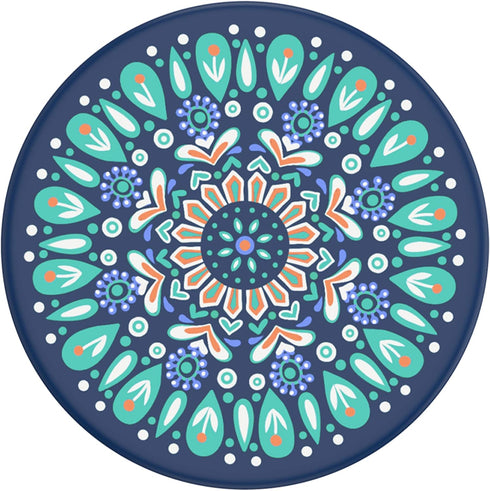 PopSockets : PopGrip with Swappable Top for Phones and Tablets - Butterfly Mandala Teal