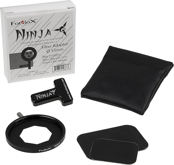 Ninja 55mm Filter Adapter - Universal & Magnetic Accessories for Smartphones, Ninja Magnetic Core
