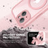 TIESZEN iPhone 15 Plus Case - Pink, Dustproof, MagSafe Compatible, with Privacy Screen & 9H Tempered Glass Protection.