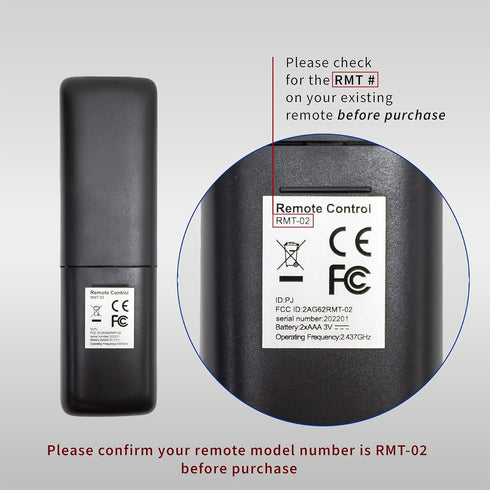 VIVO RF Remote for Electric Motorized TV Mounts - 2 Memory Settings, Wide Operating Range, Batteries Not Included, Black