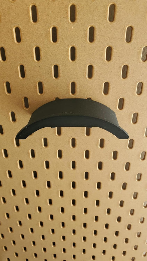'Just Hanging' Headphone Hanger Holder, Matte Black, Compatible with IKEA SKADIS Pegboard