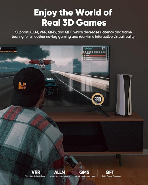 8K 20FT/6M 48Gbps, 2.1 8K60Hz 4K120Hz 144Hz 2.2 2.3 PS5 Highwings Long HDMI Cable High Speed HDMI eARC HDR HDCP