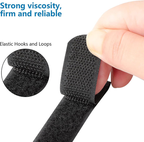 Pasow Adjustable Cable Ties Organizer Fastener with Plastic Buckle, 12 Inch, Pack of 50