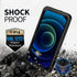 BEASTEK iPhone 12 Waterproof Case, FSN Series IP68 Magnetic Shockproof with Built-in Screen Protector, 6.1 inch (Black)