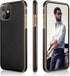LOHASIC Leather Case for iPhone 11 – Slim PU Leather with Electroplated Frame, Anti-Slip Grip, Black
