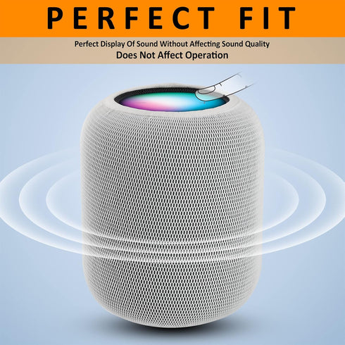 Speaker Dust Cover for Homepod 2nd Gen - Mesh Speaker Cloth Smart Cover with Charging Hole, High-Grade Nylon