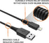 EcoSurvivor 4 ft. USB-A to Lightning Cable, Braided, Tangle-Free, Apple Certified, Black/Gray, 50% Charity Give Back,