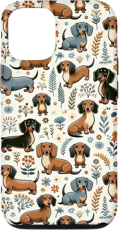 iPhone 13 Cute Dachshund Weiner Dog Lovers Pattern Phone Case