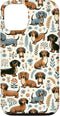 iPhone 13 Cute Dachshund Weiner Dog Lovers Pattern Phone Case