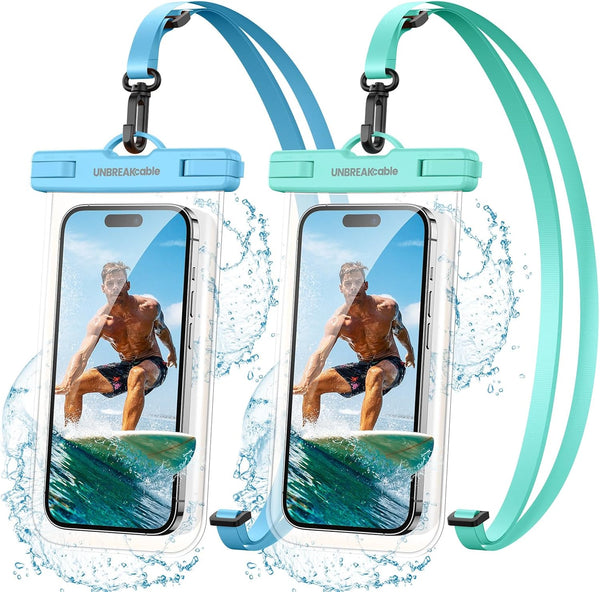 UNBREAKcable Waterproof Phone Pouch, IPX8 Universal Dry Bag with Lanyard for iPhone 14 13 12 11 Pro Max