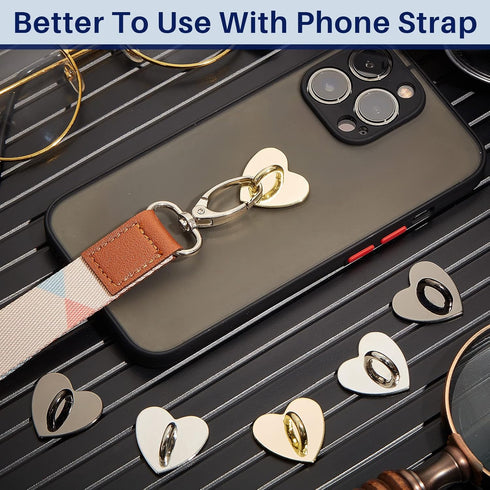 6 Pcs Cell Phone Ring Holder Stand, Adhesive Metal Finger Grip Universal Ring Holder for Cell Phone Tablet Accessories