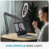 InnoGear 10" Overhead Phone Mount with Ring Light, LED Selfie Ring Light for Desk with Phone Holder and Remote Canvas