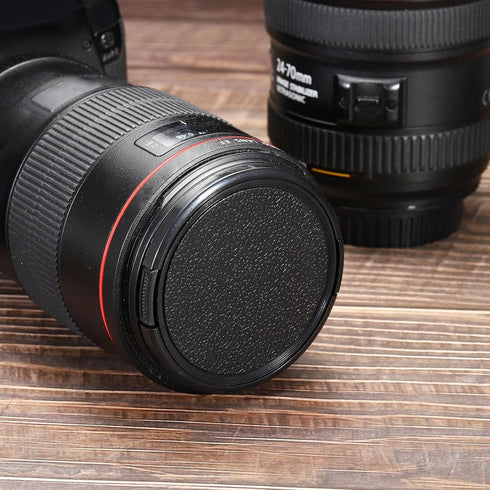 PATIKIL 27mm Lens Cap, 2 Pack Snap Camera Lens Cover with Cloth, Suitable for Universal DSLR Lenses