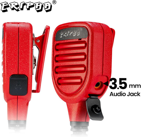 Speaker Microphone Shoulder Waterproof IP56, Compatible with Kenwood Two Way Radio, 3.5mm Jack (1 Pcs)