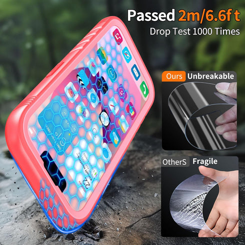 Cozycase Waterproof Case for iPhone 13 Pro Max 6.7 Inch, Full Body Dustproof Shockproof with Built-in Screen Protector,
