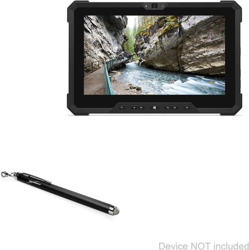 BoxWave Stylus Pen - EverTouch Capacitive Stylus for Dell Latitude 7212 Rugged Extreme Tablet - Jet Black