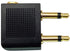 Dual 3.5mm (1/8") Male to 3.5mm Female AUX Audio Jack Adapter Converter for Using Headphone on Airplane (2 Pack)