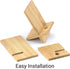 IFAMIO 2 Pack Bamboo Cell Phone Stand, Wooden Phone Holder with Charging Hole, Portable Desk Organizer for iPhone,