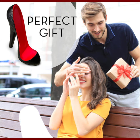 Shoe Phone Stand Holder - Chic Polyresin Cell Phone Stand Display for Home, Desk, Office Table - Stable Base, Wide Size