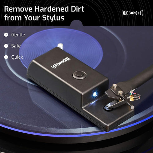 Hudson Hi-Fi Turntable Ultra Sonic Stylus Cleaner - Vinyl Stylus Needle Cleaner for Turntable Record Player - Anti