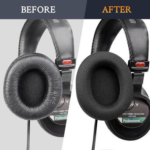 SOULWIT Earpads Replacement Ear Pads Cushions for Sony MDR-7506 MDR-V6 MDR-V7 MDR-CD900ST Monitor Headphones - 7506 MF