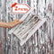 2 Pcs Silver Metallic Tinsel Foil Fringe Curtains, 3.28 ft x 6.56 ft Streamers for Party Decorations Supplies