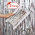 2 Pcs Silver Metallic Tinsel Foil Fringe Curtains, 3.28 ft x 6.56 ft Streamers for Party Decorations Supplies