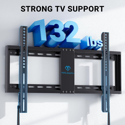 PERLESMITH Fixed TV Wall Mount Bracket for 32-82 Inch LED, LCD, OLED TVs, VESA 600 x 400mm