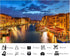LidyMini 10x8ft Fabric Venice Grand Canal Night Backdrop Historic Palaces Gondolas Light Trails Photography Background