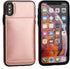 KIHUWEY Premium Leather Wallet Case for iPhone X/Xs, Credit Card Holder, Durable Shockproof Kickstand Cover