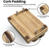 Premium Wood Vertical Laptop Stand - Adjustable Bamboo Holder for MacBook, Dell, HP, Space-Saving Desktop Organizer