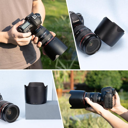 Camera Lens Hood Shade for Canon EF 24-70mm f/2.8L USM, Replaces Canon EW-83F, Compatible with 77mm