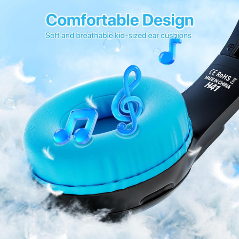 80/90dB 3.5mm ZIUMIER Kids Headphones, with Microphone, Volume Limiter, Audio Sharing Port, Wired Toddler Headphones