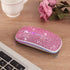 Bling Dazzling Bluetooth Mouse, 2.4GHz Rechargeable Wireless Slim Mouse with USB Receiver, Great Gift for Her