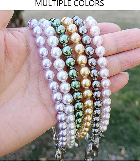 Gift,15 Beaded Phone Strap,Premium Crystal Pearl Lanyard Elegant Chain-Cute&Glossy Wrist Strap for Phone Case,Women