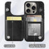 Arae Wallet Case with Card Holder for iPhone 15 Pro - Compatible for iPhone 15 Pro 6.1 inch, Black PU Leather Back Flip