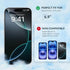 Screen Protector for 16 Pro Max, 2-Pack USA Flag & Black Frame, Tempered Glass Full Coverage