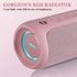 Outdoor Portable Bluetooth Speaker, Wireless IPX7 Waterproof, 25W Loud Sound, Bassboom Technology, 16H Playtime, Pink