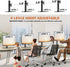 Single LCD Computer Monitor Free-Standing Desk Stand, Height Adjustable for 13-32 Inch Screens, Holds up to 77 lbs