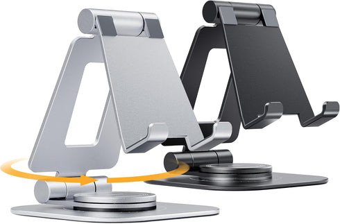 Nulaxy 2-Pack 360 Rotating Phone Stand, Fully Adjustable Foldable Phone Holder, Aluminum Desktop