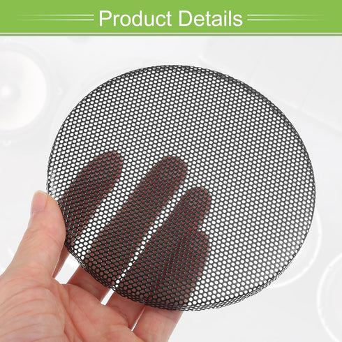 ACROPIX Universal 4.5 Inch Speaker Grills Mesh for Audio Subwoofer, 120x6.5mm Grille without Frame, Black - 2 Pack