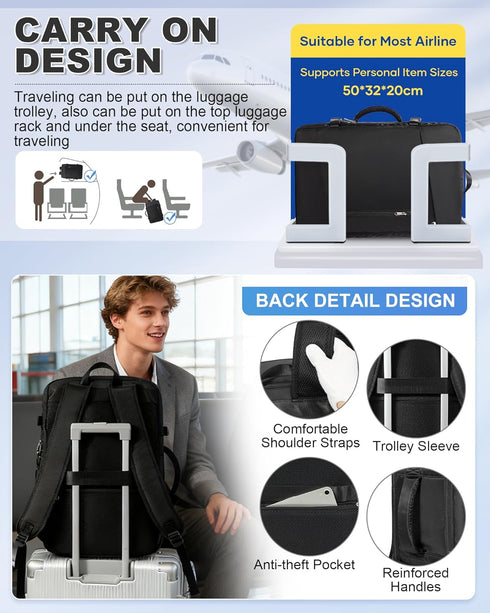 VGCUB Backpack Vacpack Daypack Vacuum Travel with Suit Bag and Air Pump Compression Carry on Flight Approved Laptop