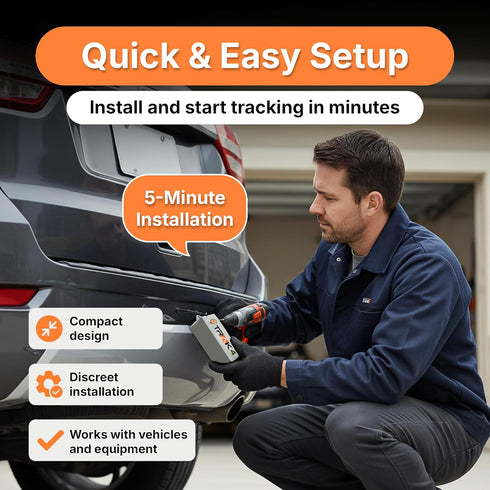 Trak-4 Assets, GPS Tracker for Vehicles, Equipment. Long Battery Life, Waterproof, Global Tracking. Low-Cost