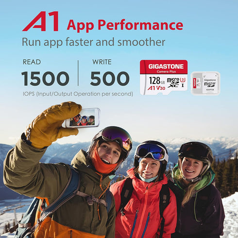 Gigastone 128GB 2-Pack Micro SD Card, High Speed 100MB/s for Camera, GoPro, Action Camera, 4K Video Recording