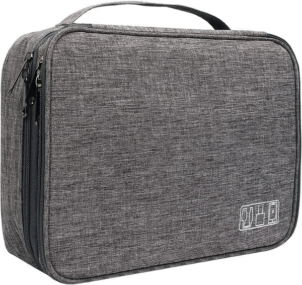 Electronics Organizer, Jelly Comb Waterproof Travel Cable Storage Bag for Charging Cable, Power Bank, iPad
