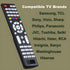 VEPRAG 3D Universal TV Remote Replacement Compatible for Most Brands LED LCD HDTV Smart TV Remote Control